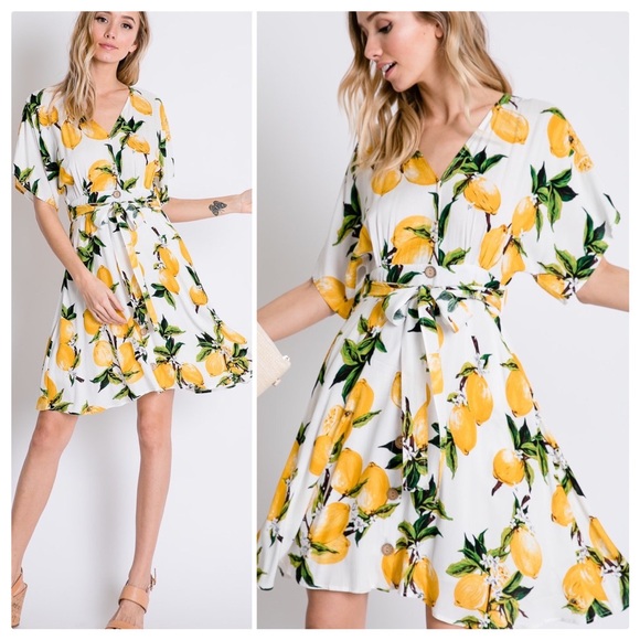 Delilah Loves Lemons Botanical Dress - Picture 3 of 8